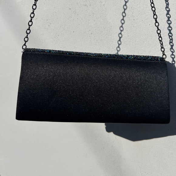 Small black and blue sparkly evening purse - Picture 4 of 10